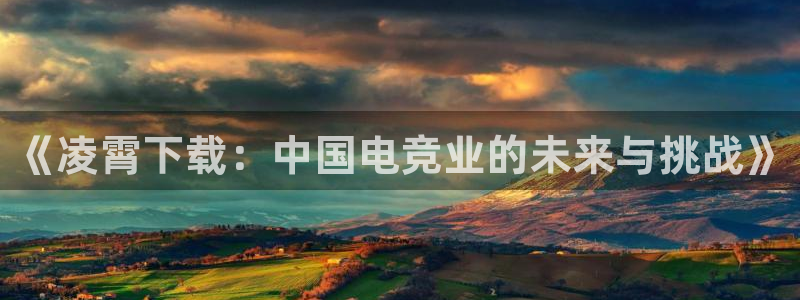 《凌霄下载：中国电竞业的未来与挑战》